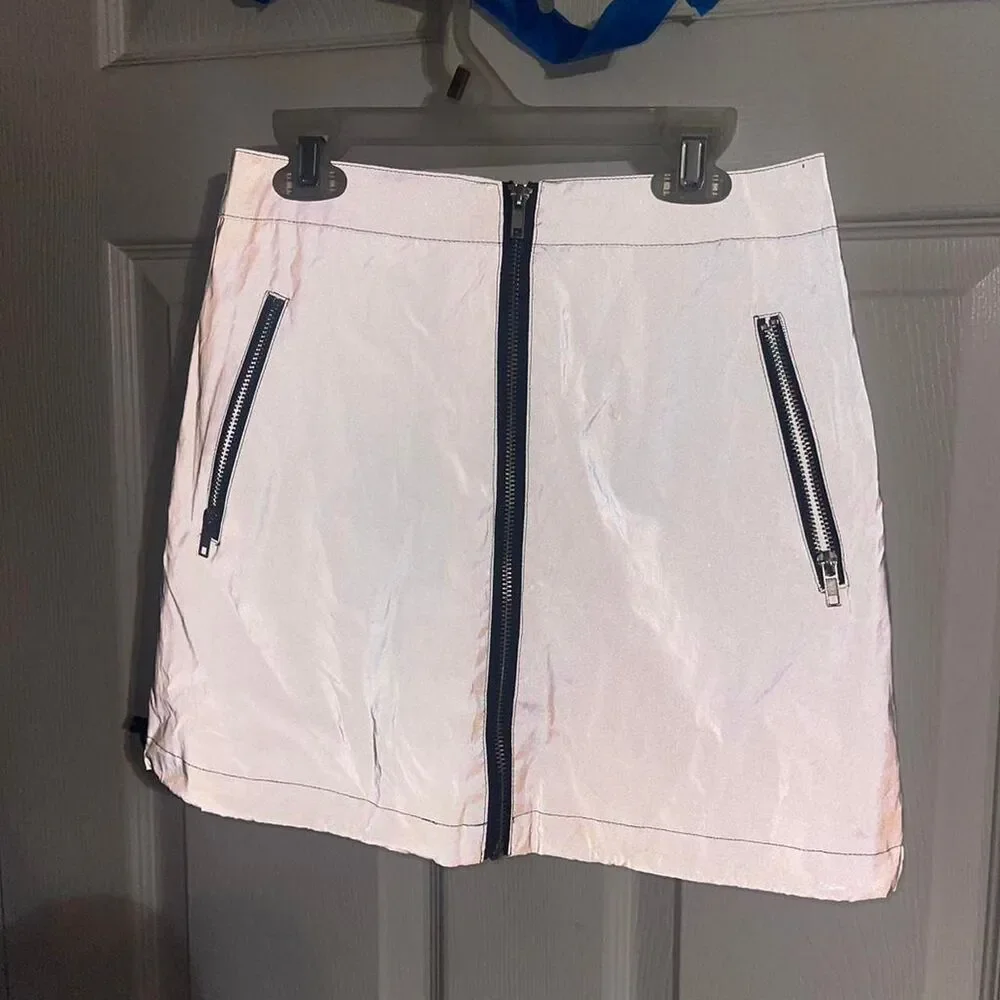 Forever-21 Women's Reflective Skirt Size Small Grey